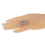 Cartier Arabesque White Gold Diamond Cocktail Ring 0001277