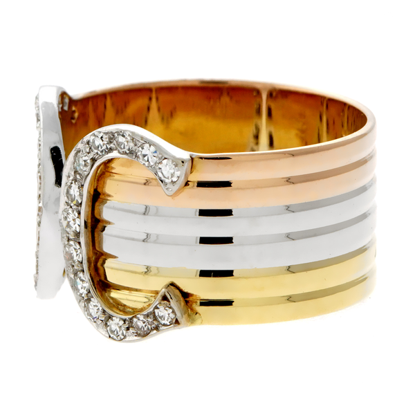 Cartier C De Cartier Diamond Gold Ring 0000618