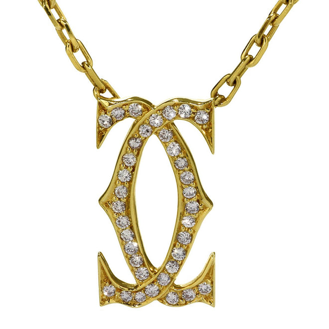 Cartier C de Cartier Gold Diamond Necklace CRT5500