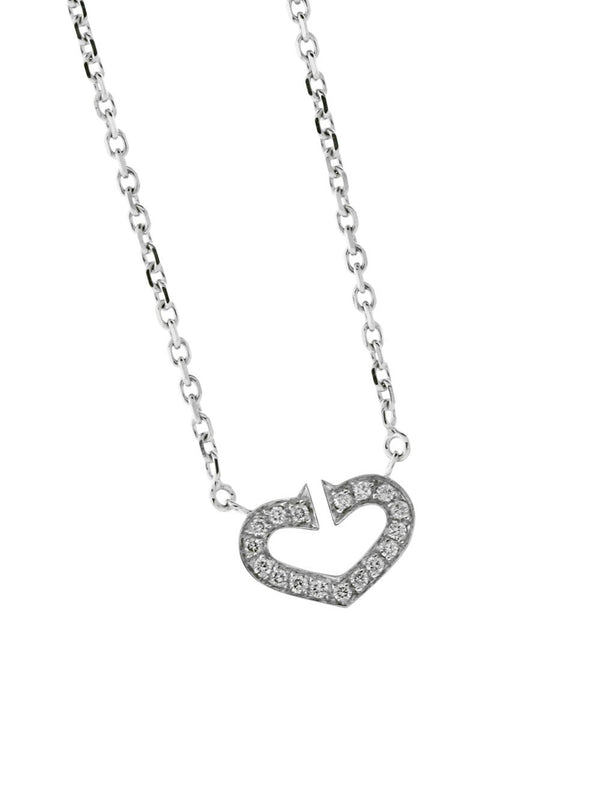 Cartier C Heart of Cartier Diamond Necklace in White Gold CRT2400