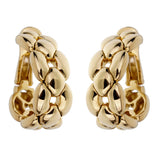 Cartier Chain Link Yellow Gold Hoop Drop Earrings 0001991