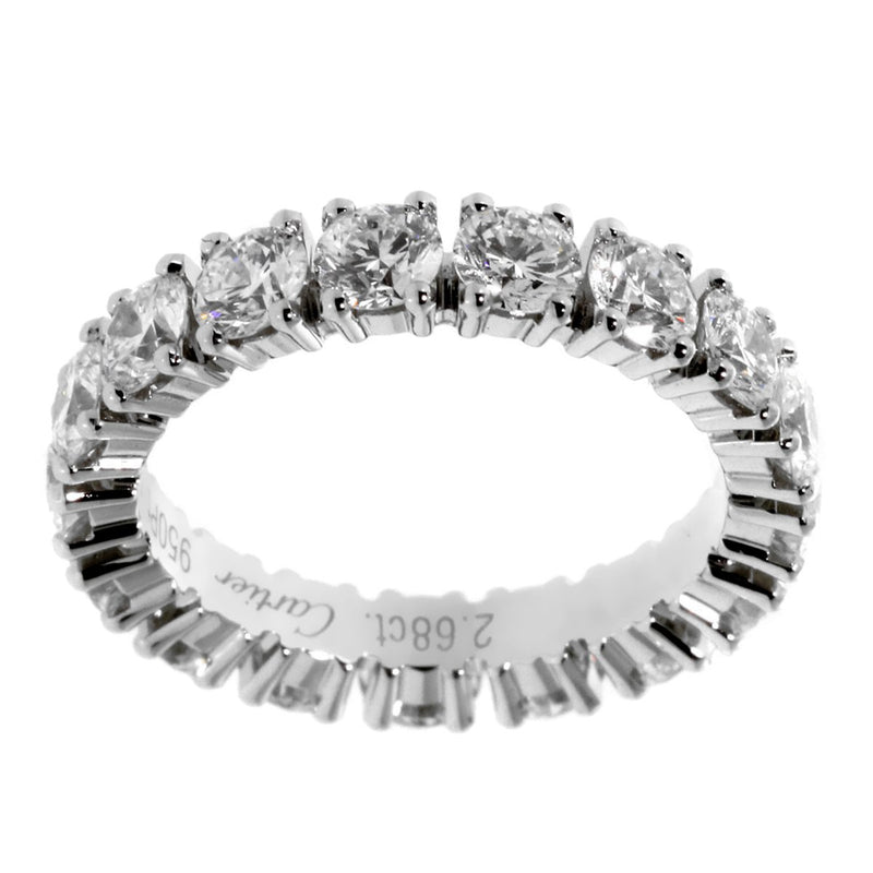 Cartier Diamond Eternity Platinum 2.68ct Ring CRT1022