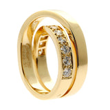 Cartier Diamond Gold Crossover Ring 0000321