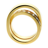 Cartier Diamond Gold Crossover Ring 0000321