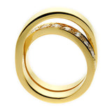 Cartier Diamond Gold Crossover Ring 0000321