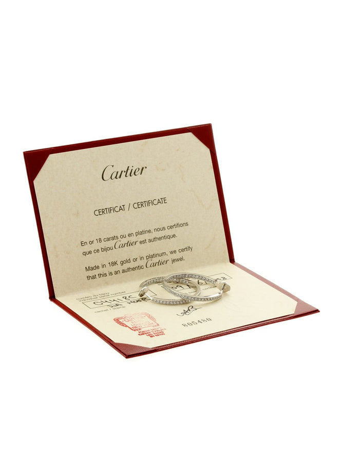Cartier Diamond Gold Hoop Earrings CRT10023