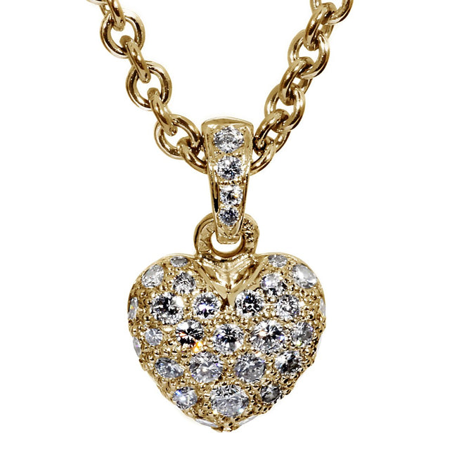 Cartier Diamond Heart Gold Necklace cartier-diamond-heart-necklace-in-yellow-gold