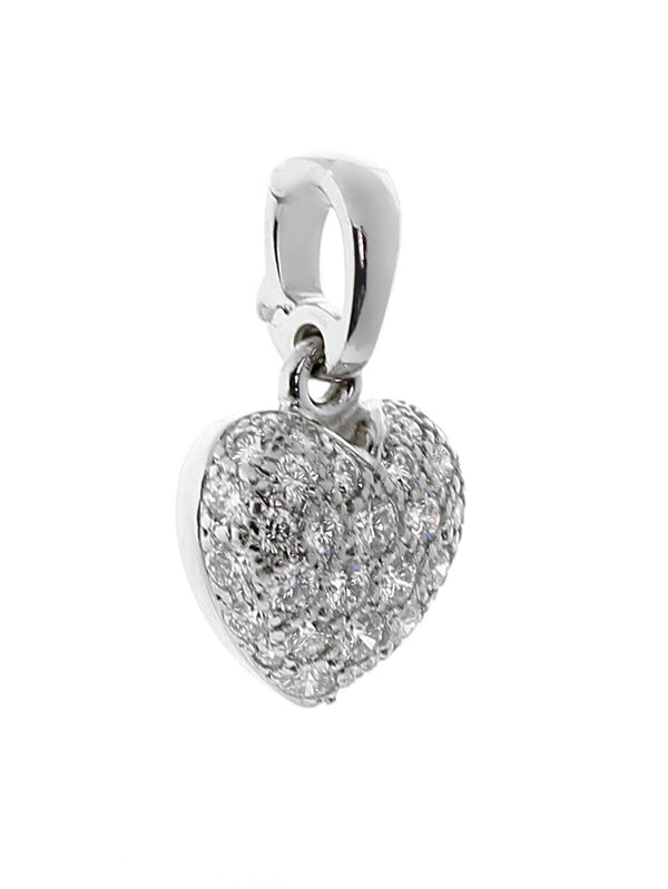 Cartier Diamond Heart Pendant Necklace CRT10008