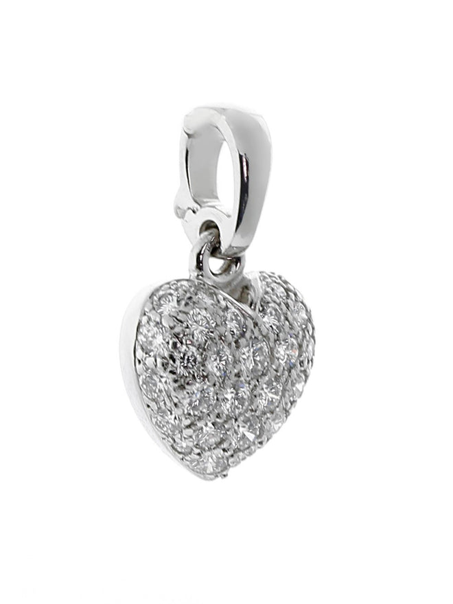 Cartier Diamond Heart Pendant Necklace CRT10008