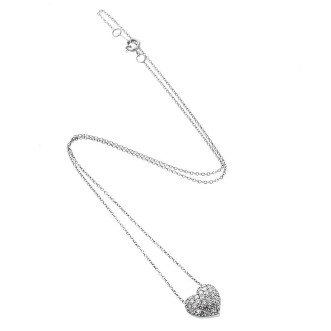 Cartier Diamond Heart Platinum Necklace 0000102