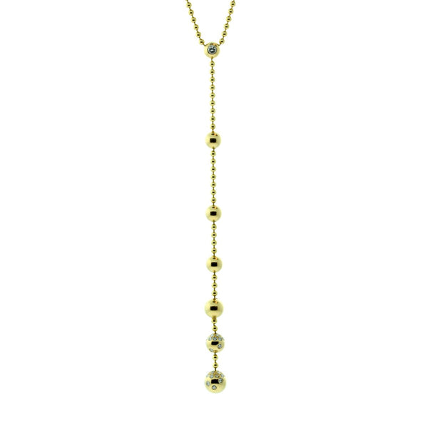 Cartier Diamond Lariat Gold Necklace CRT6234