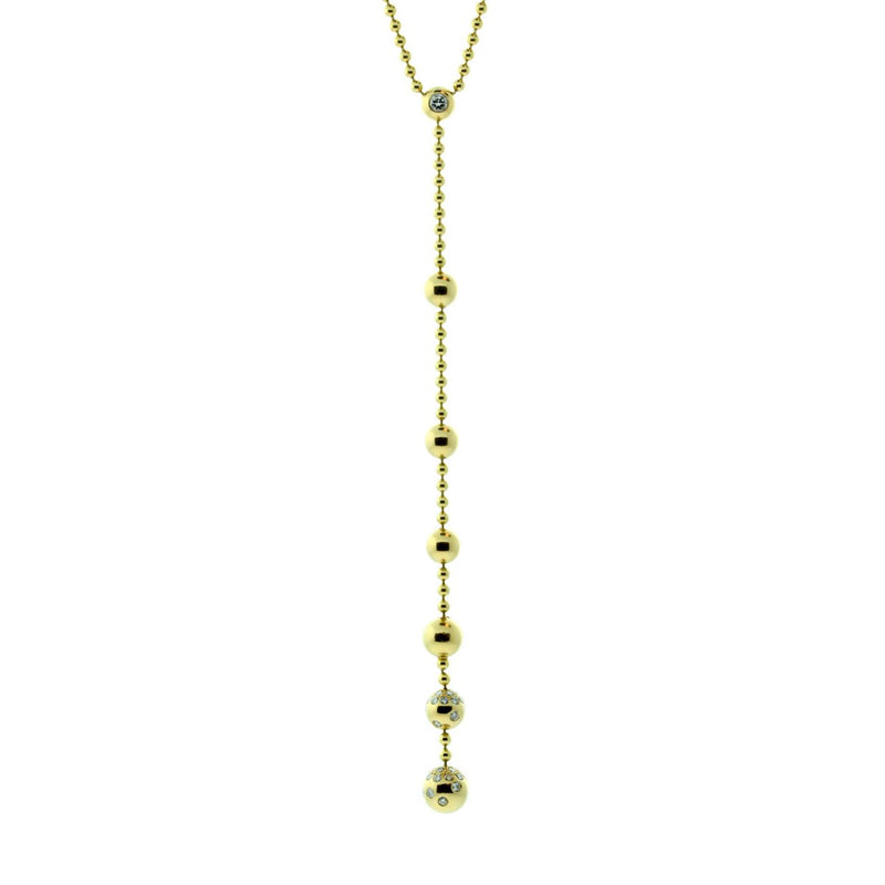 Cartier Diamond Lariat Gold Necklace CRT6234