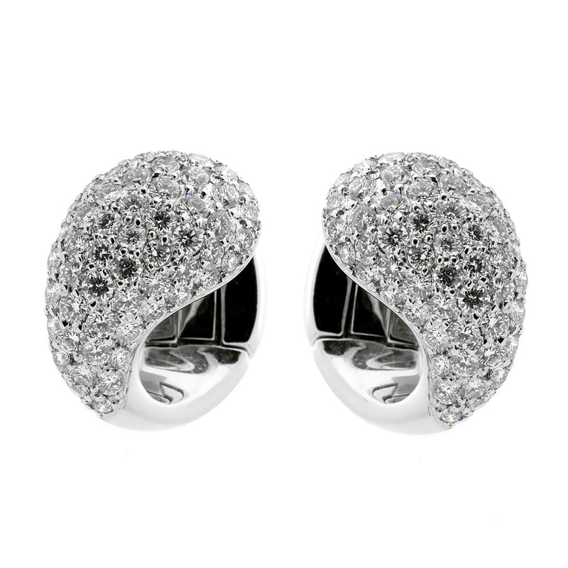 Cartier Diamond Pave Huggy Earrings CRT10012