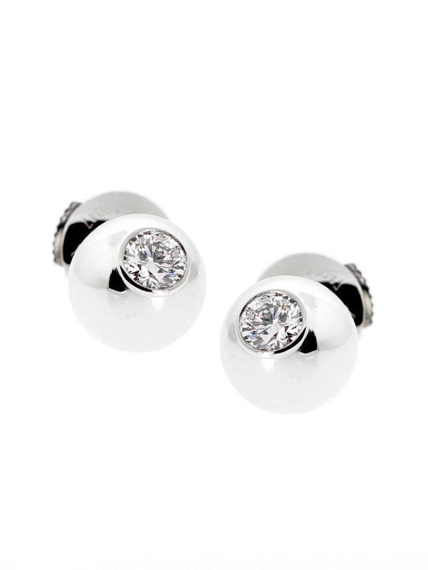 Cartier Diamond Stud White Gold Earrings 0000328