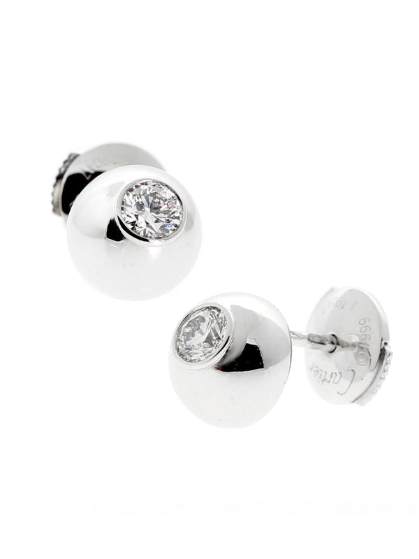 Cartier Diamond Stud White Gold Earrings 0000328