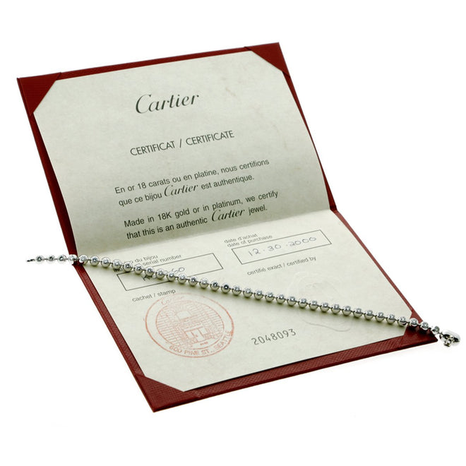Cartier Diamond Tennis White Gold Bracelet 0000058