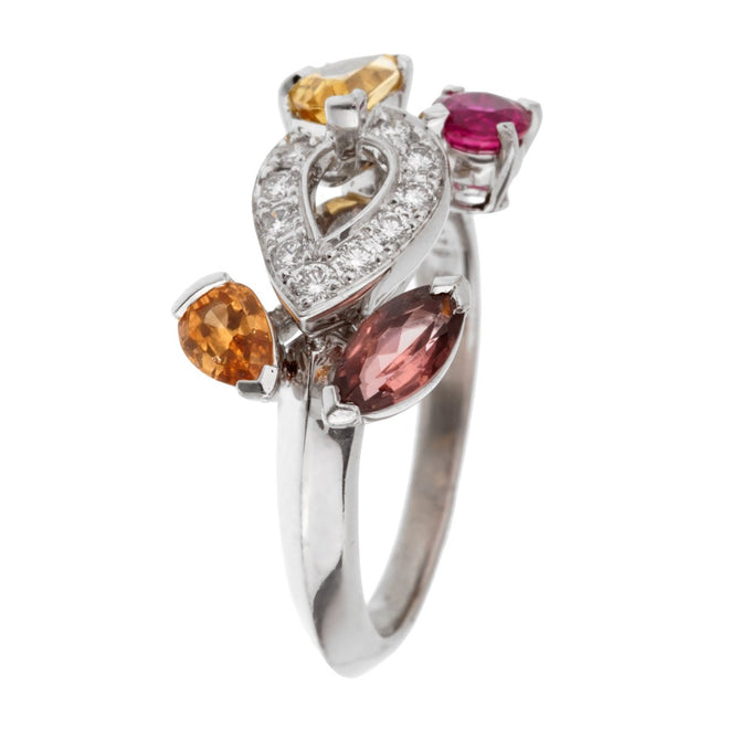 Cartier Diamond White Gold Cocktail Ring 1cart1aa