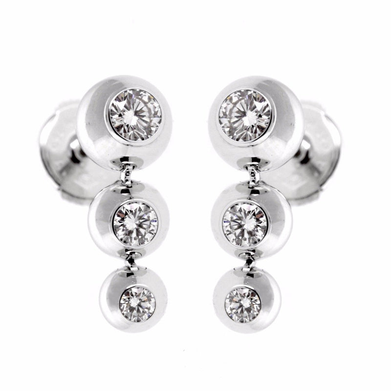 Cartier Diamond White Gold Drop Earrings 0000572