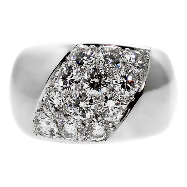 Cartier Diamond 18k White Gold Cocktail Ring 0000122