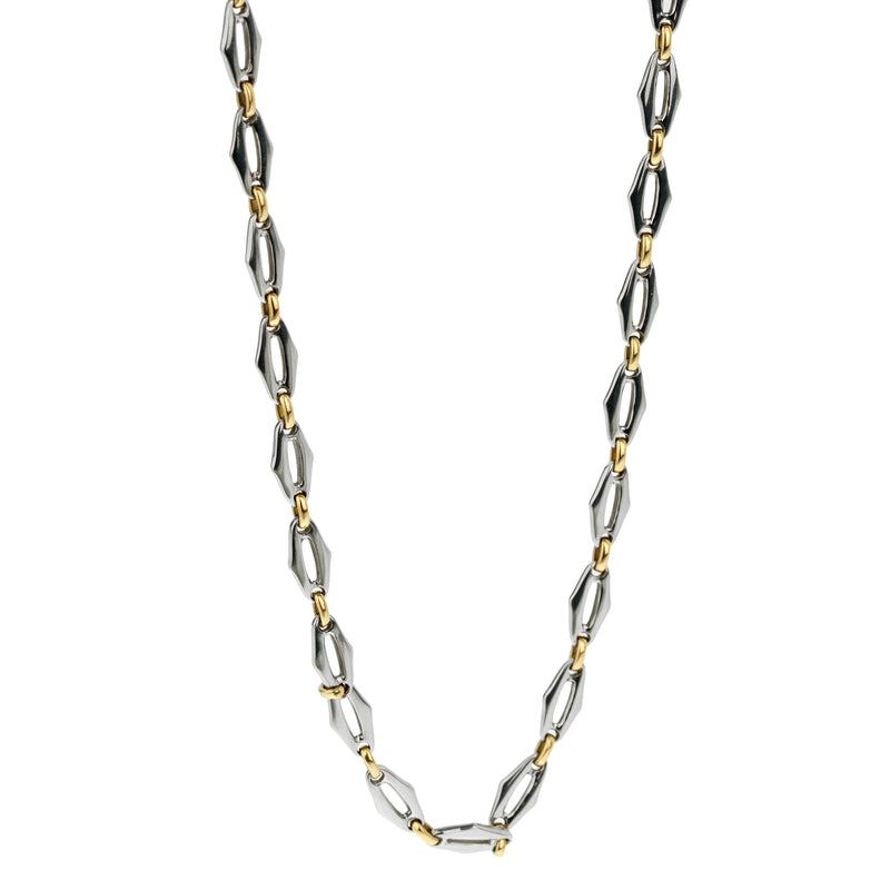 Cartier Double C Stainless Steel Yellow Gold Sautoir Necklace 0003384