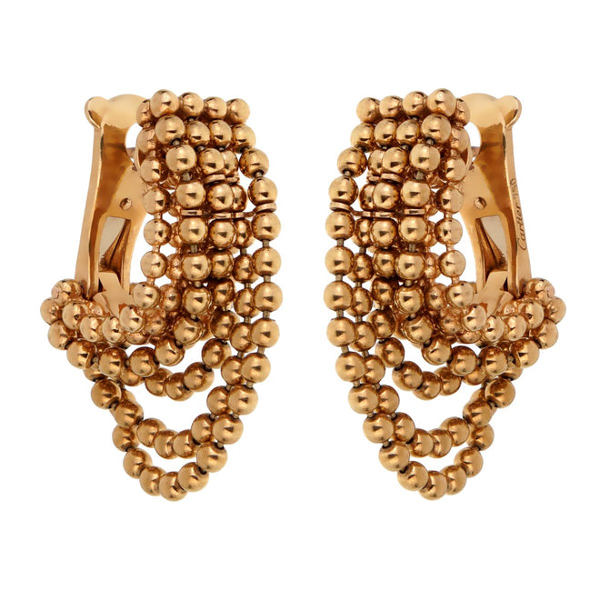 Cartier Draperie 18 Karat Yellow Gold Drop Earrings 0001753