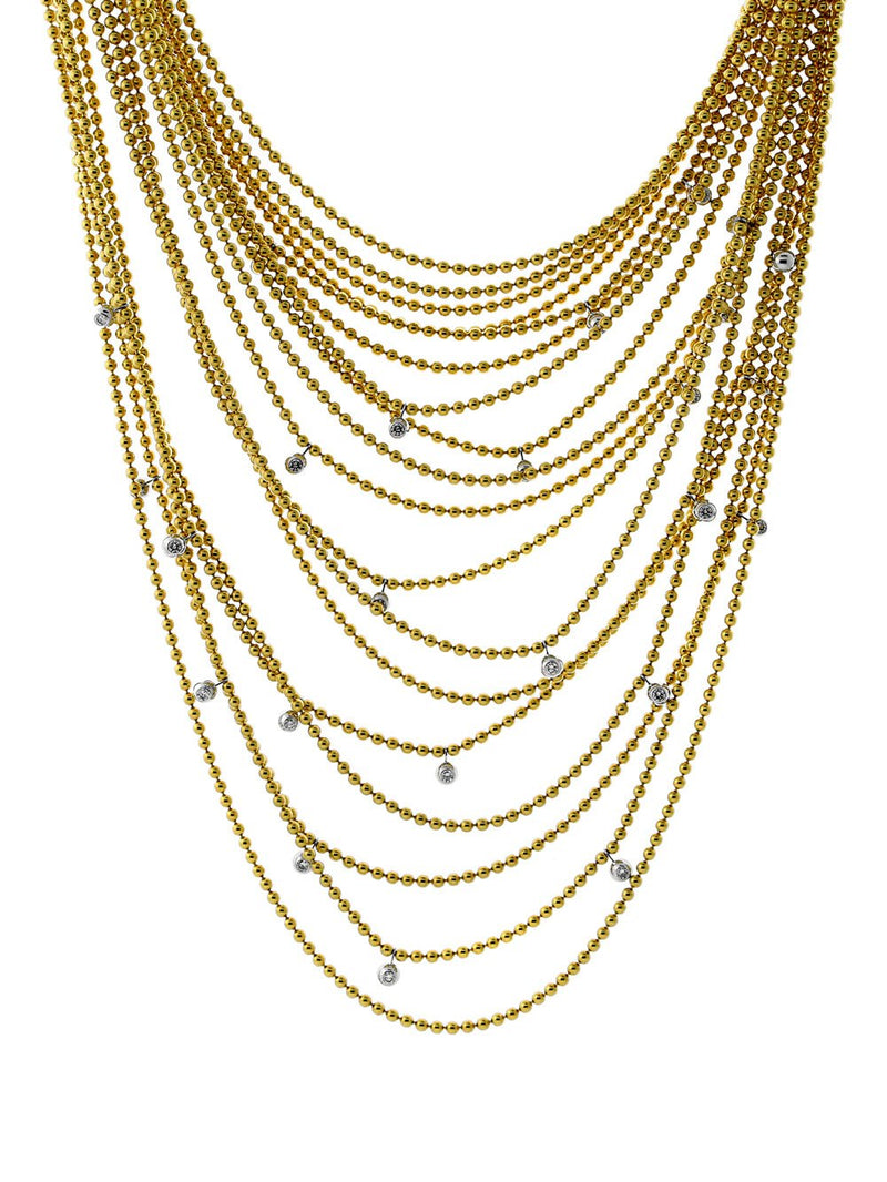 Cartier Draperie de Decollete Diamond Gold Necklace 0000088