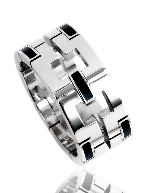 Cartier Enamel Ring in 18k White Gold 234324000000000