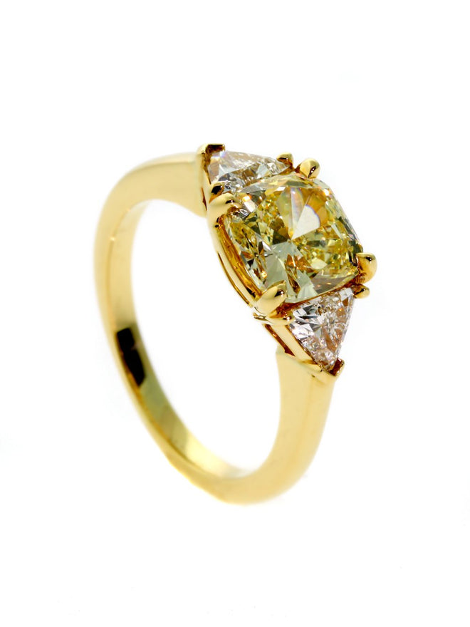 Cartier Fancy Intense Yellow Diamond Gold Ring 0000125