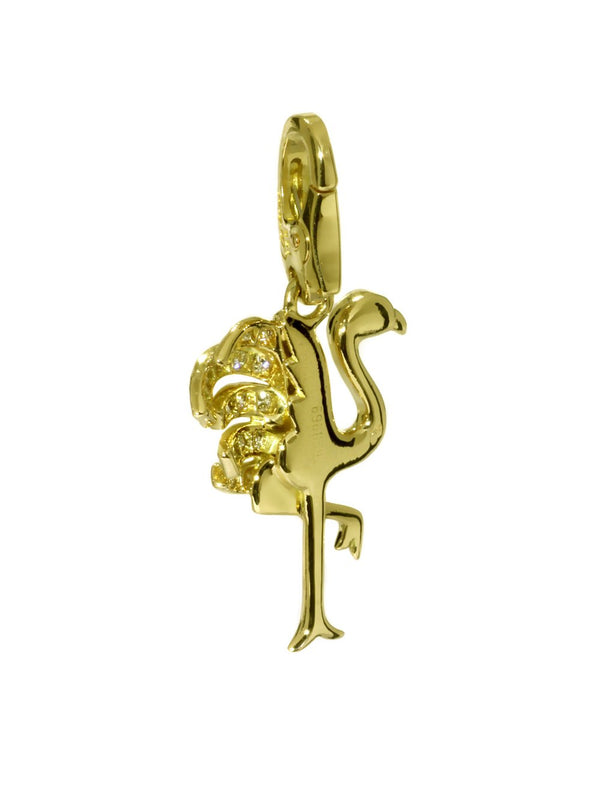 Cartier Flamingo Diamond Gold Charm Pendant 0000110