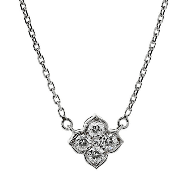 Cartier Flower Diamond Gold Choker Necklace 0000857