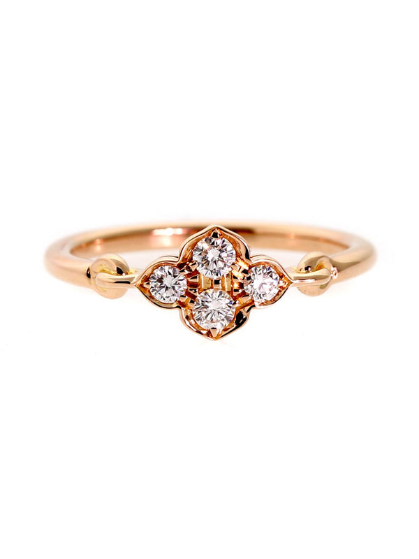 Cartier Flower Diamond Gold Ring 0000329