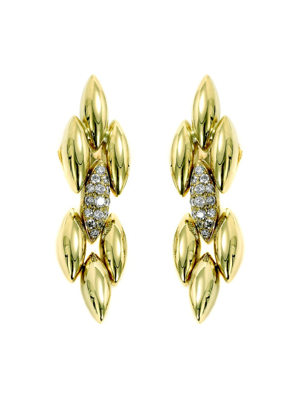 Cartier Gentiane Diamond Gold Earrings 0000077