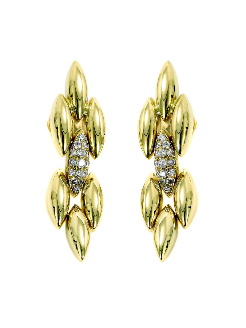 Cartier Gentiane Diamond Gold Earrings 0000077