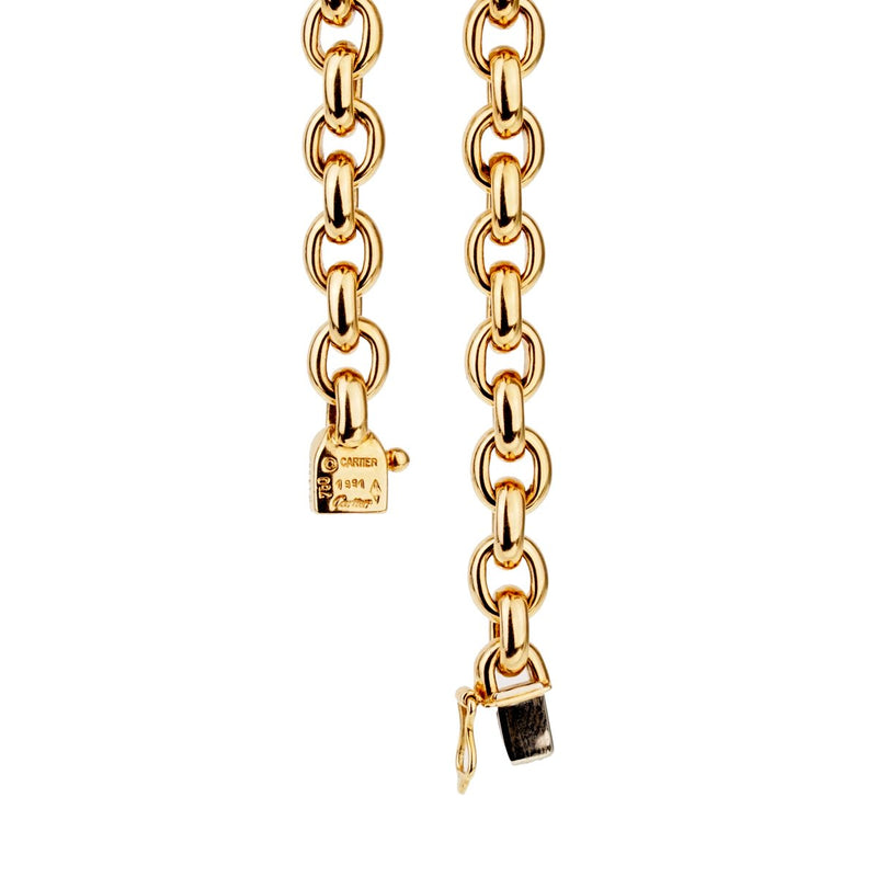 Cartier Gold Chain Link Necklace 0001065