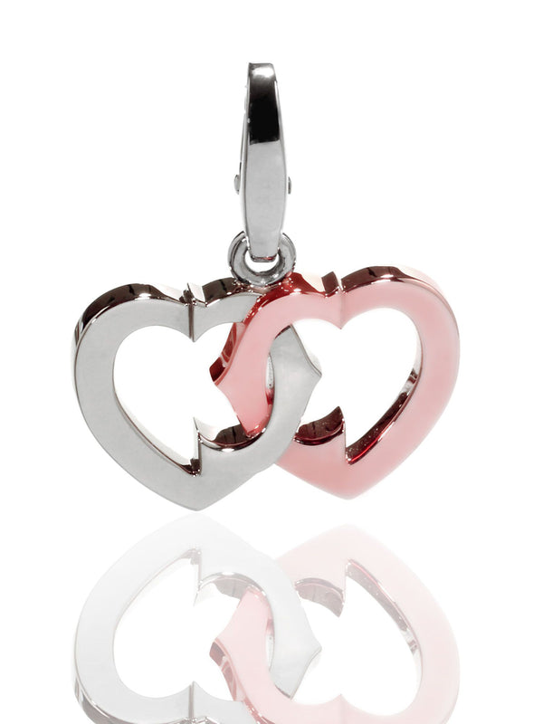 Cartier Heart Charm Pendant White & Rose Gold CRT5613