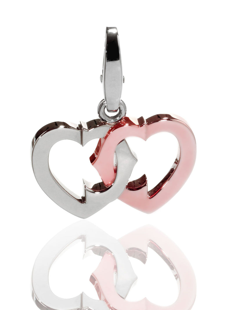 Cartier Heart Charm Pendant White & Rose Gold CRT5613