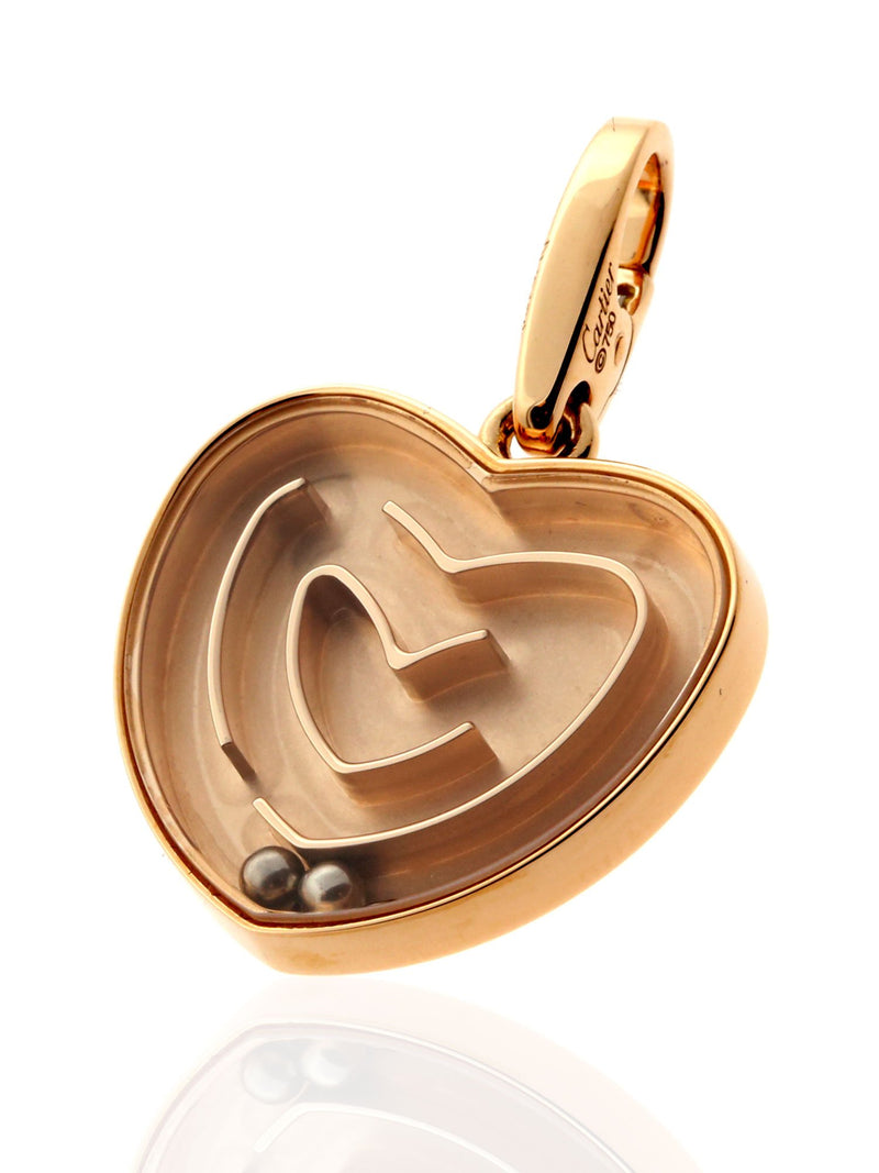 Cartier Heart Labyrinth Charm Pendant Rose Gold cartier-labyrinth-charm-pendant