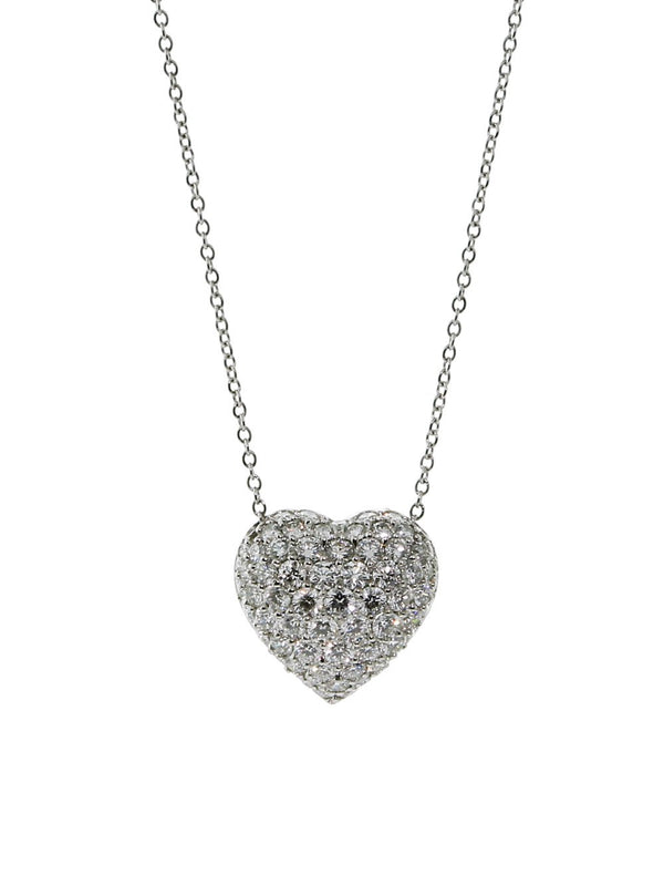 Cartier High Jewelry Heart Diamond Necklace in Platinum CRT1291