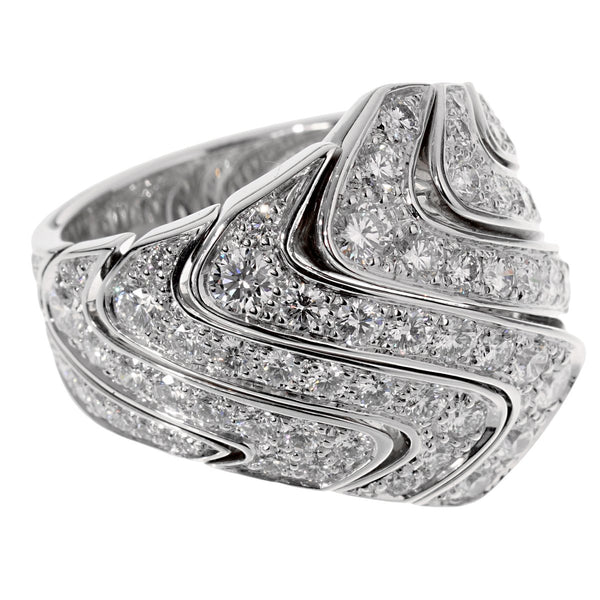 Cartier High Jewelry Pave Diamond Cocktail White Gold Ring 0002633