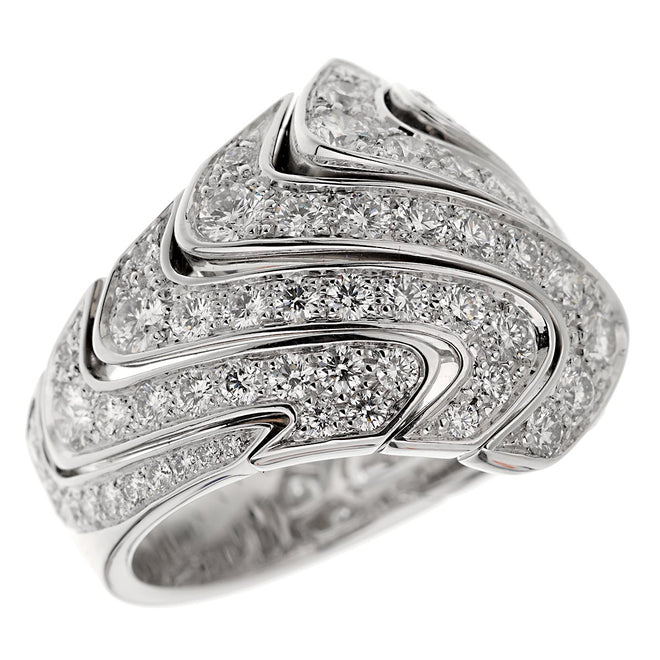 Cartier High Jewelry Pave Diamond Cocktail White Gold Ring 0002633