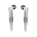Cartier Hoop Diamond White Gold Earrings 0000649