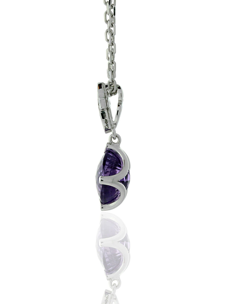 Cartier Inde Mysterieuse Diamond Amethyst Necklace in 18k White Gold indemysame