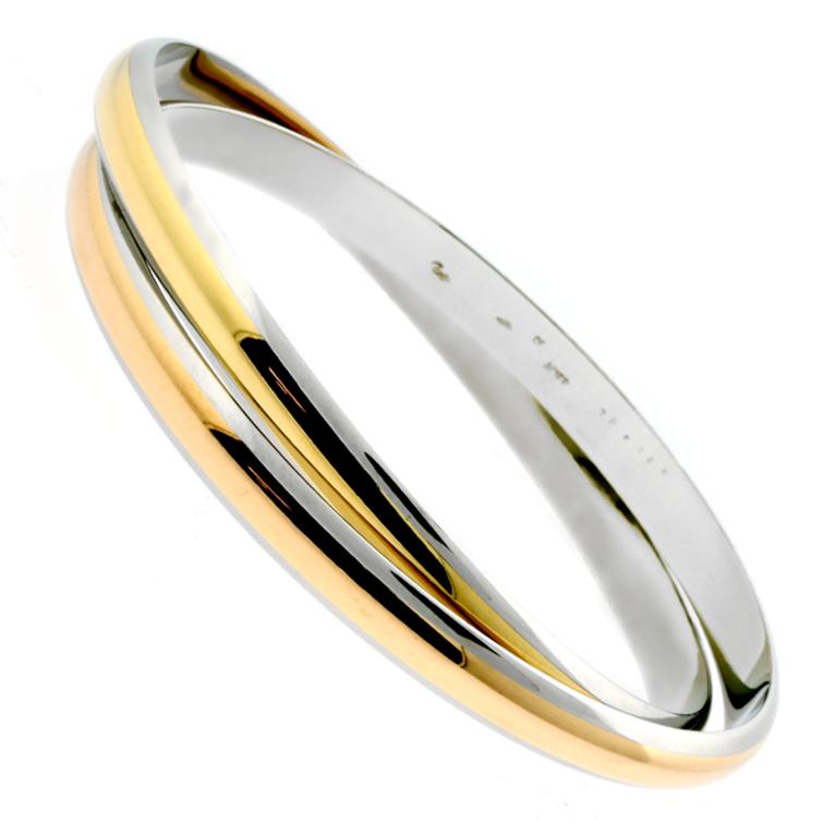 Cartier Interlocking Gold Stainless Bangle 0000069