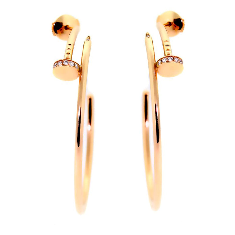Cartier Juste Un Clou Diamond Rose Gold Earrings 0000531