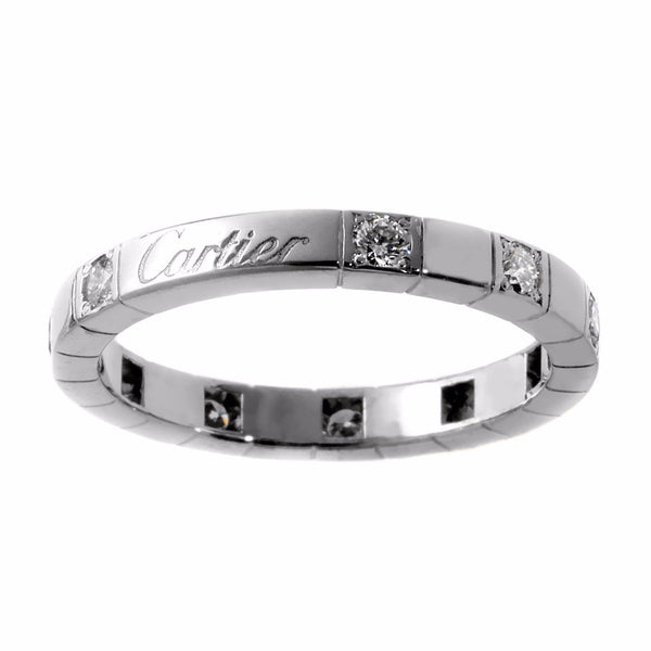 Cartier Lanieres Diamond Band White Gold Ring 0000127