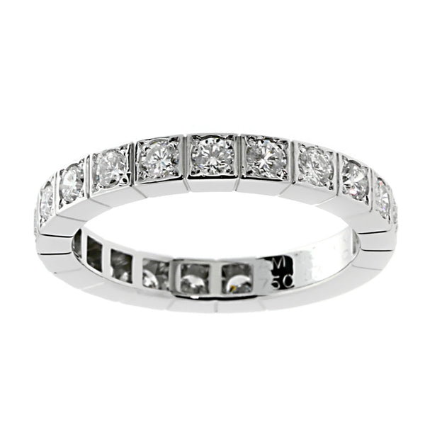 Cartier Lanieres Diamond Band White Gold Ring CRT1642