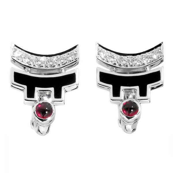 Cartier Le Baiser Du Dragon Diamond White Gold Earrings 8.67646E+16