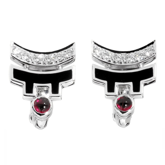Cartier Le Baiser Du Dragon Diamond White Gold Earrings 8.67646E+16
