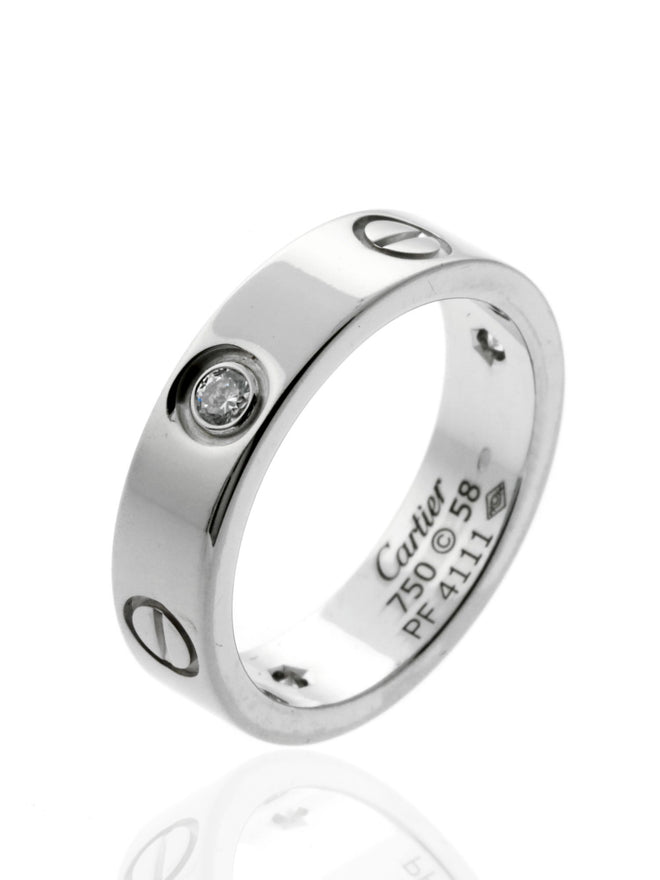 Cartier Love 3 Diamond Ring in 18k White Gold Sz 58 cartier-love-3-diamond-ring-in-18k-white-gold-sz-58