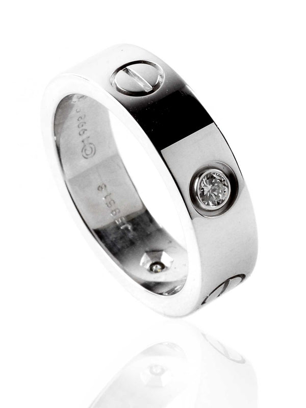 Cartier Love 3 Diamond White Gold Ring 4.54565E+16